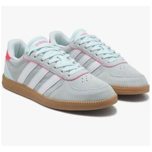 Adidas Breaknet Sleek J Sneakers, Women's 6.5 Mint/White/Pink, NIB